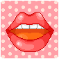 Gif animé bouche coeur